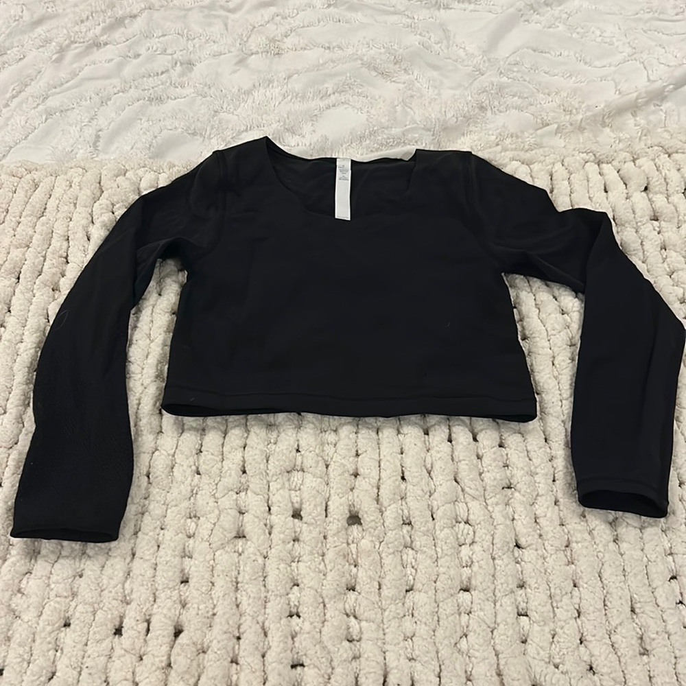 Lulu lemon black crop top